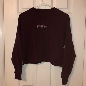Long sleeve crop top